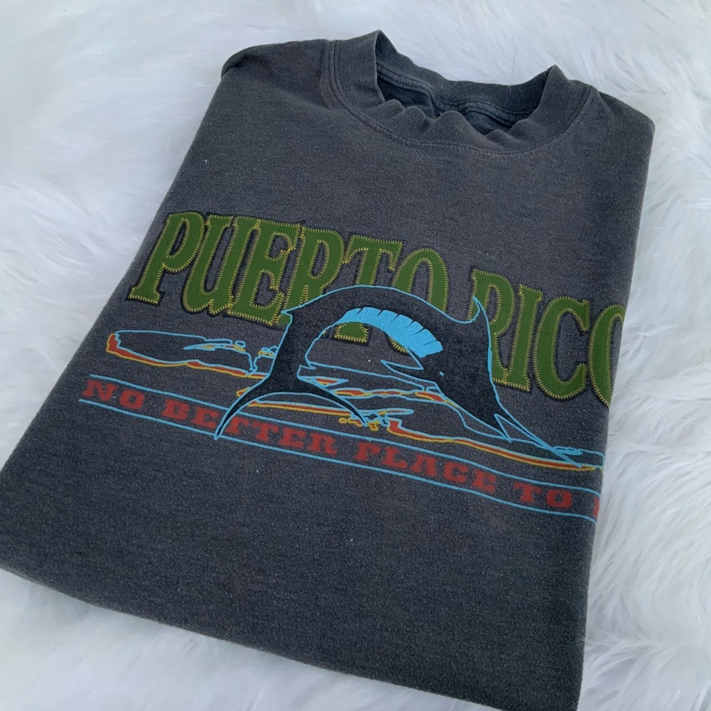 Vintage Puerto Rico Shirt fishing Travel souvenir